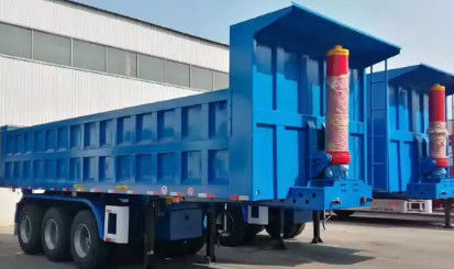 3Axle Q235B Carbon Steel Semi Dump Trailers 18 Wheeler